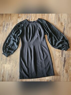 Tommy Hilfiger Black Puff-Sleeve Dress